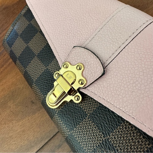 Vintage Authentic Louis Vuitton Damier Ebene Magnolia Rose Pink Clapton Wallet - Picture 8 of 17